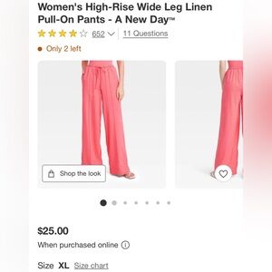 Women’s Target High-rise Wide-Leg linen pants
